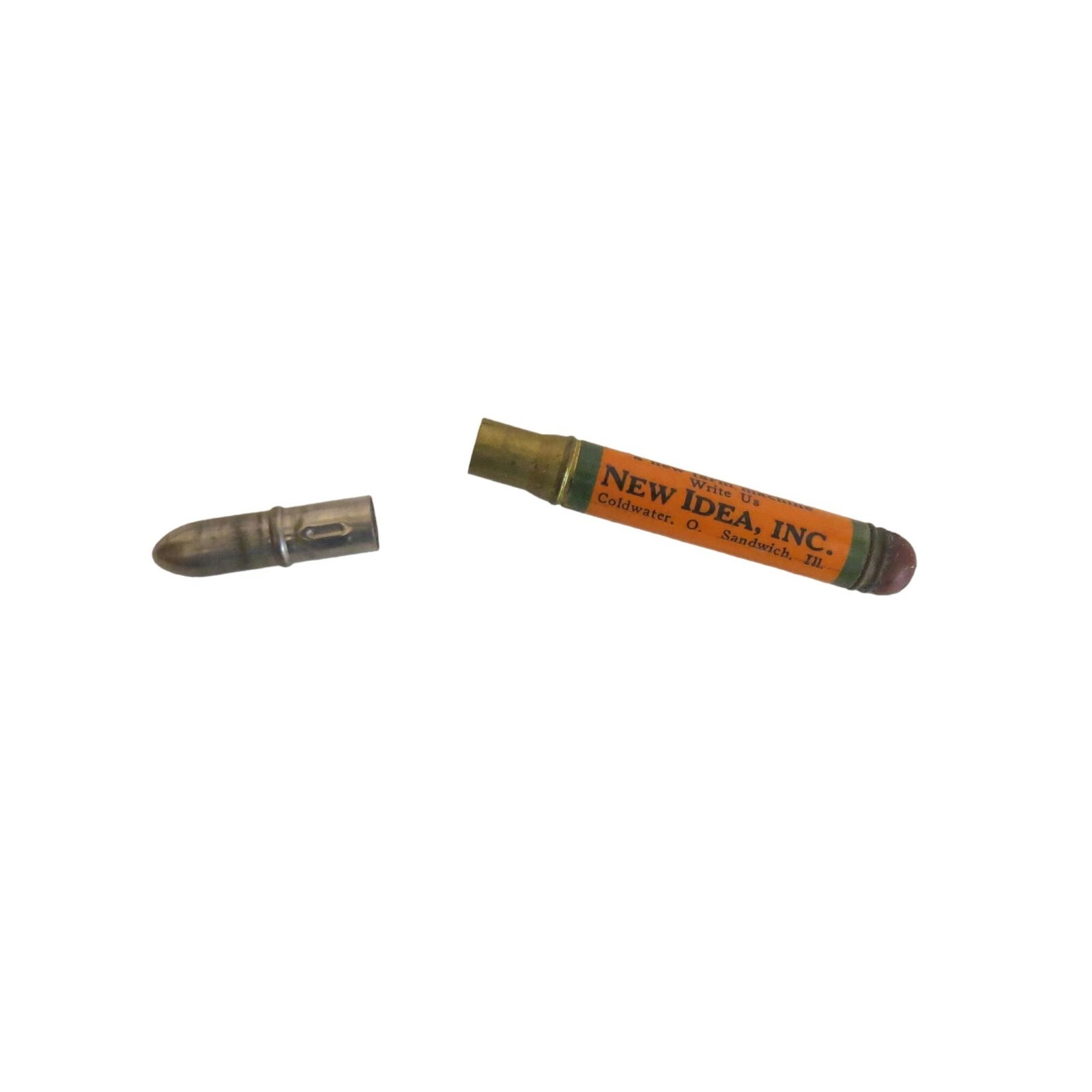 New Idea Farm Equipment Coldwater O. Sandwich Ill. Advertising Bullet Pencil VTG