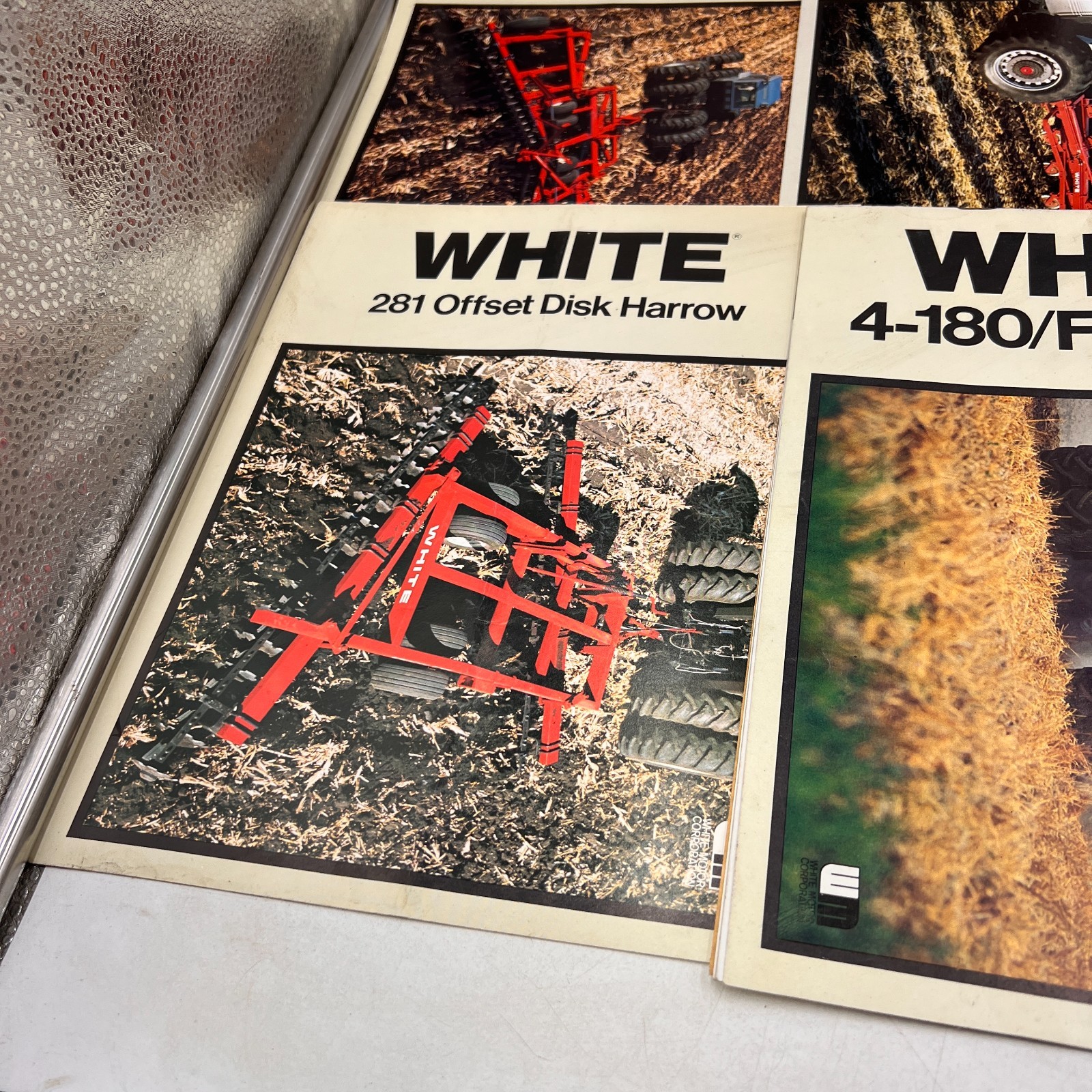 7 White Farm Tractor Equipment Brochure 4-180 Field Boss Disk Harrow Loader Plow