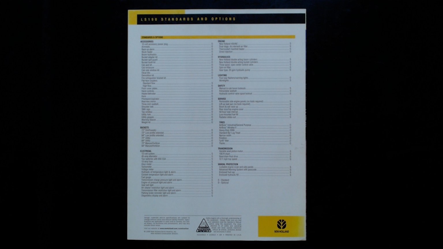 New Holland LS190 Skid Steer Brochure 1990 Agricultural Equipment