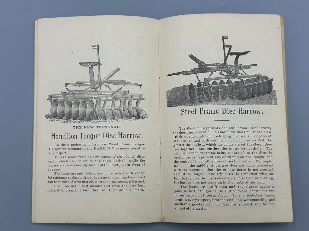 c 1890 Long & Allstatter Rake Cultivator FARM ADVERTISING Catalog HAMILTON Ohio