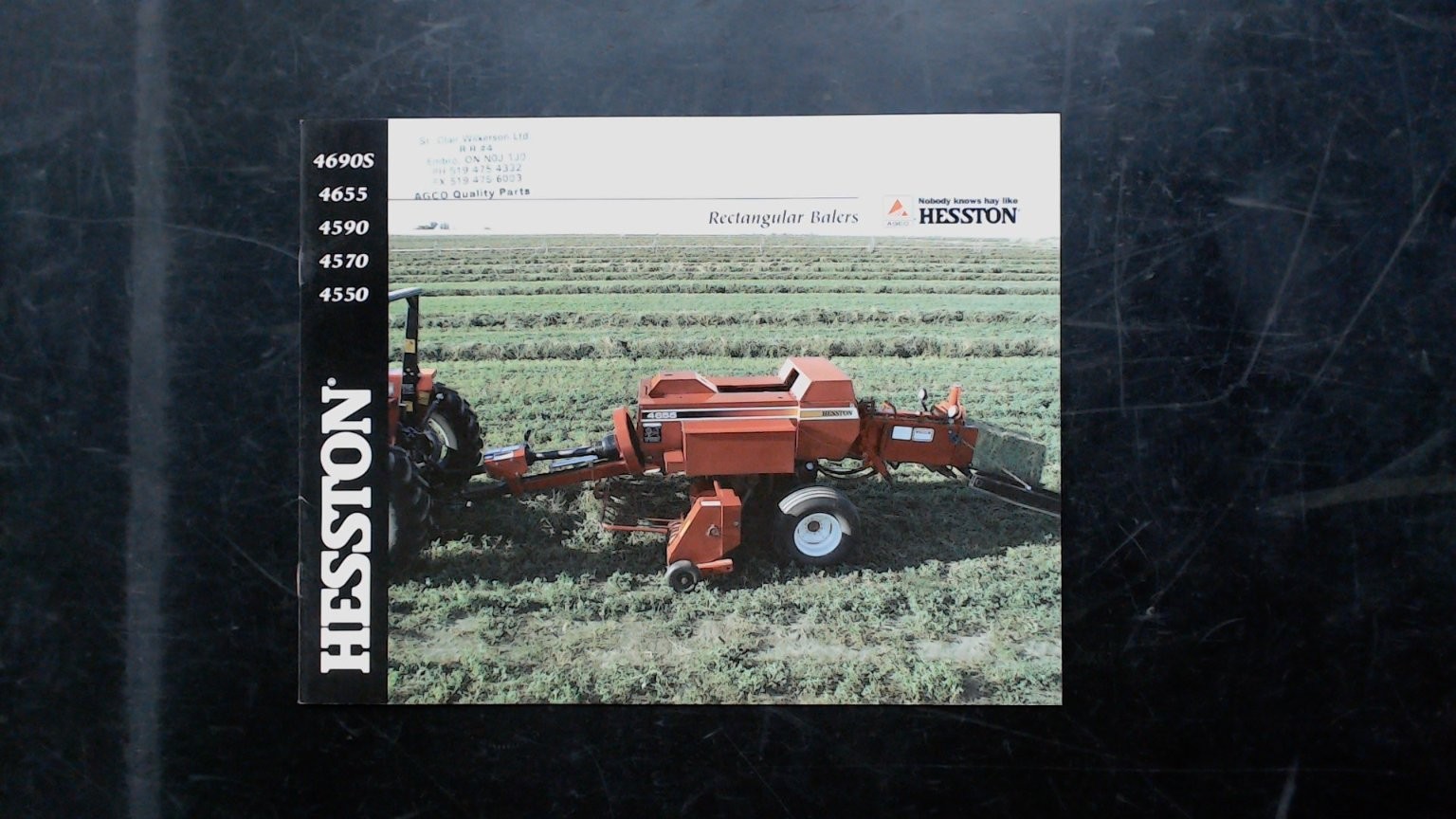 Hesston Rectangular Balers Brochure 4655 4590 4570 4550 Vintage Agriculture