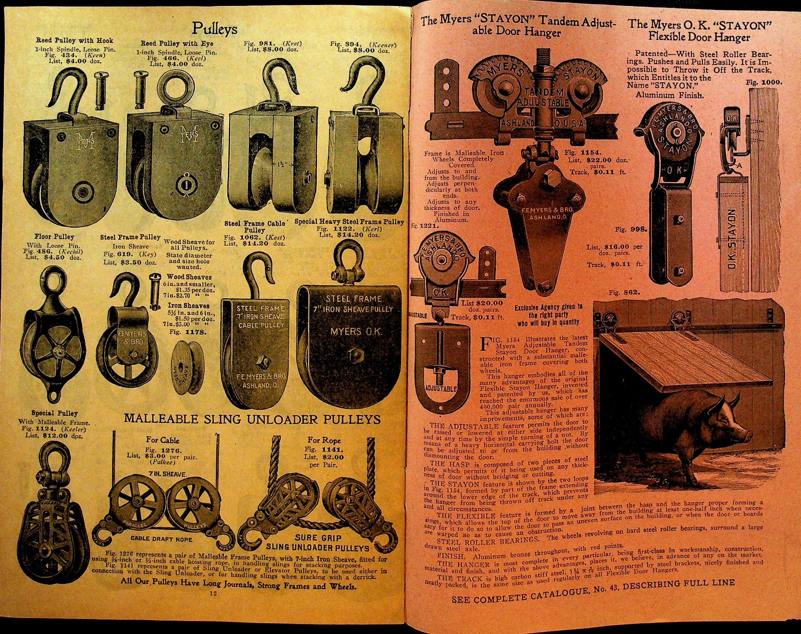 FE Myers & Bro Ashland Pump & Hay Tool Works Catalog ca 1910 Clover Leaf