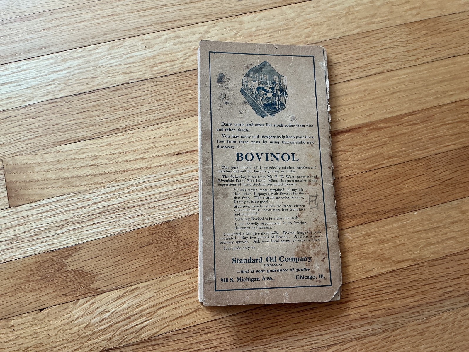 Vtg, 1956 Farm Acct. Record Book – Citizens State Bank, Green Isle, Minnesota