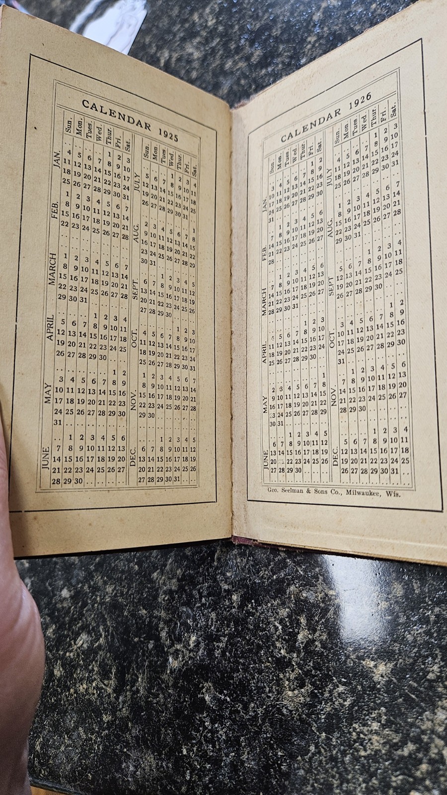 1925–1926 National Live Stock Commission Co. Pocket Ledger Book – Aldrich MO