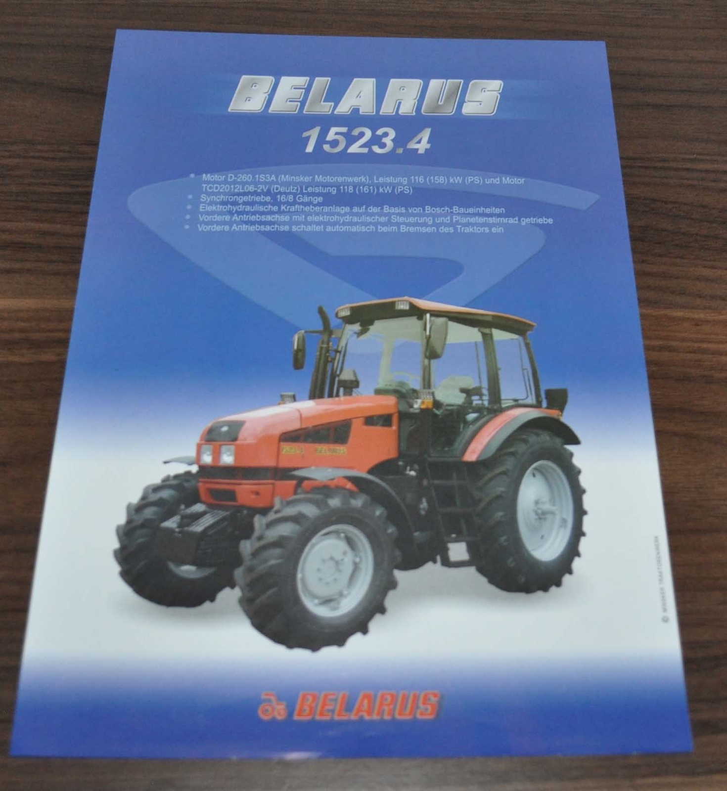 MTZ Belarus 1523.4 Tractor Vehicle Brochure Prospekt DE