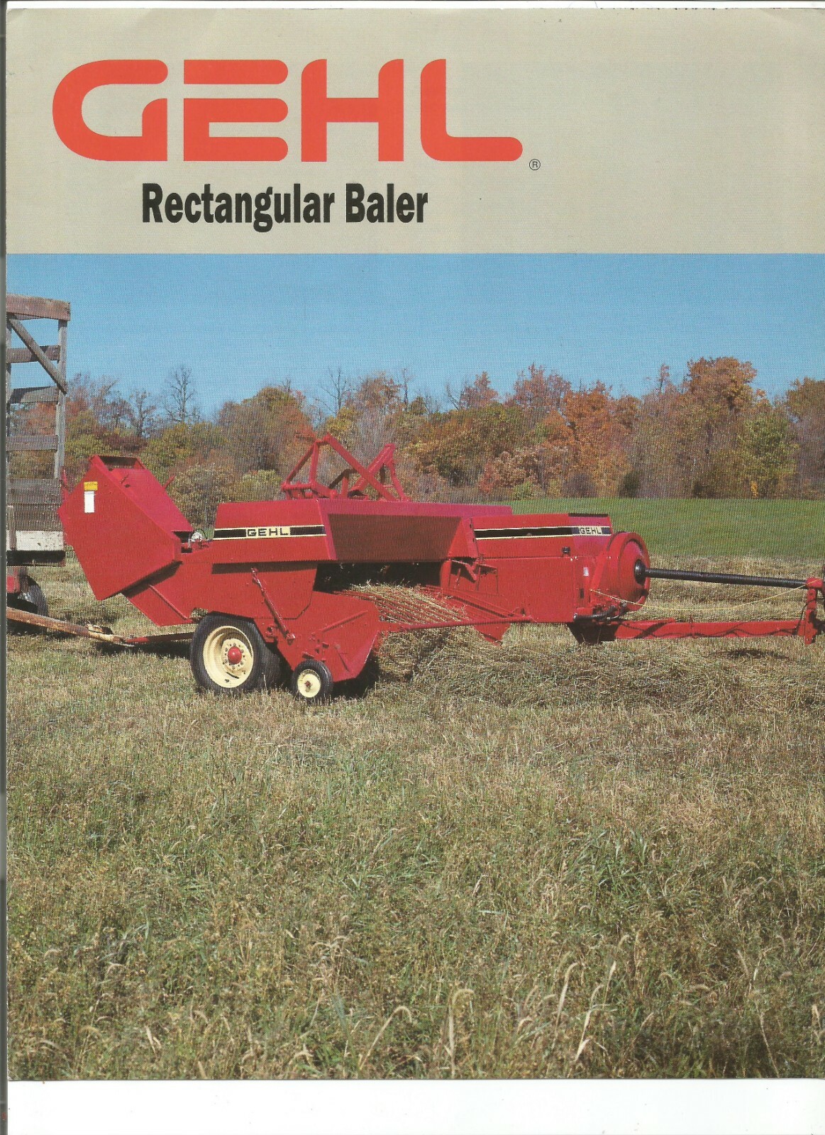 Original Gehl SB3210 SB3250 Rectangular Baler Sales Brochure Form 4748-9/91-20M