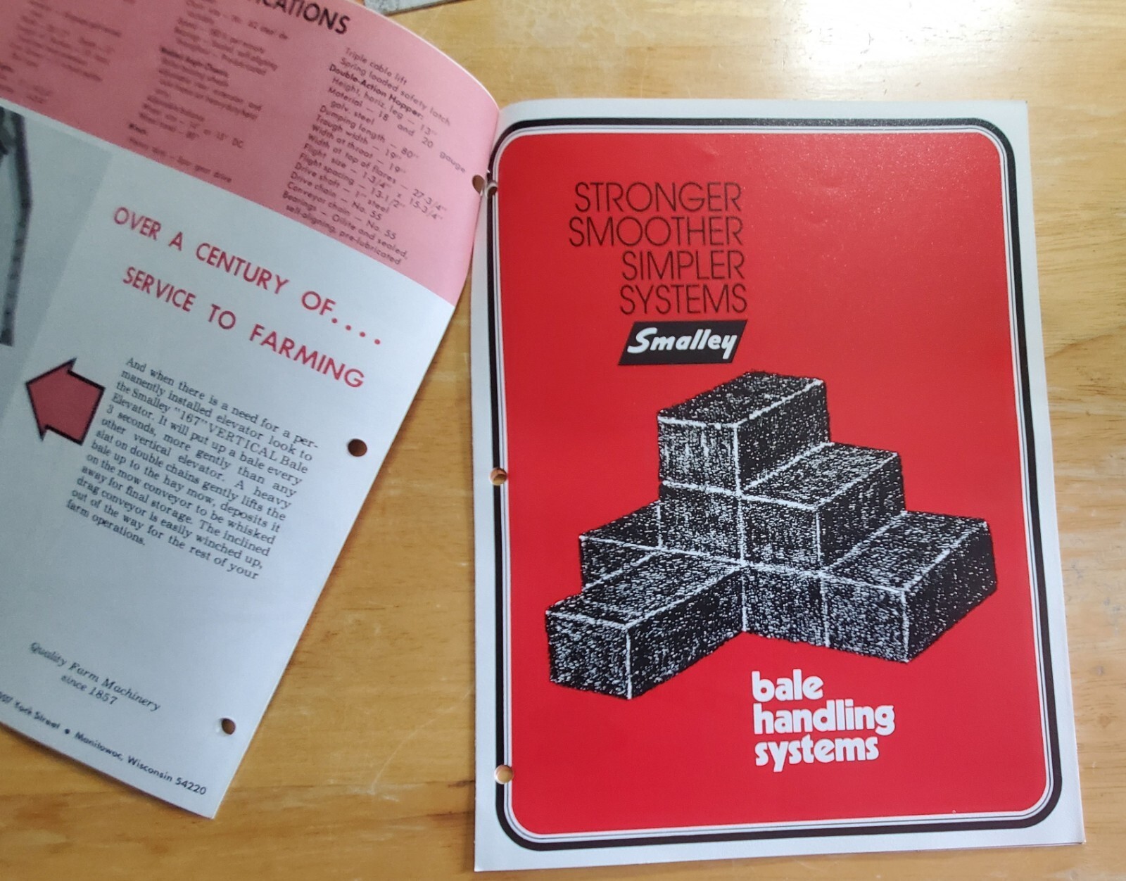 3 Smalley Brochure Pamphlet Bale Handling Systems 205 Vertical Elevator Specs