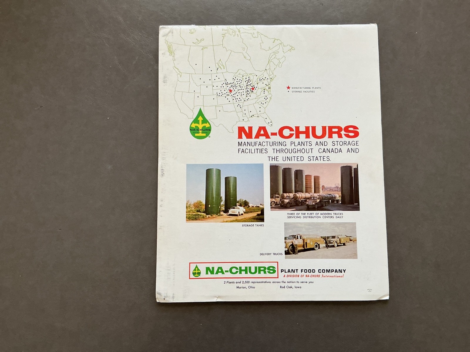 Vintage 1960 Farm Record Book – NA-CHURS Fertilizer, Marion, OH & Red Oak, Iowa