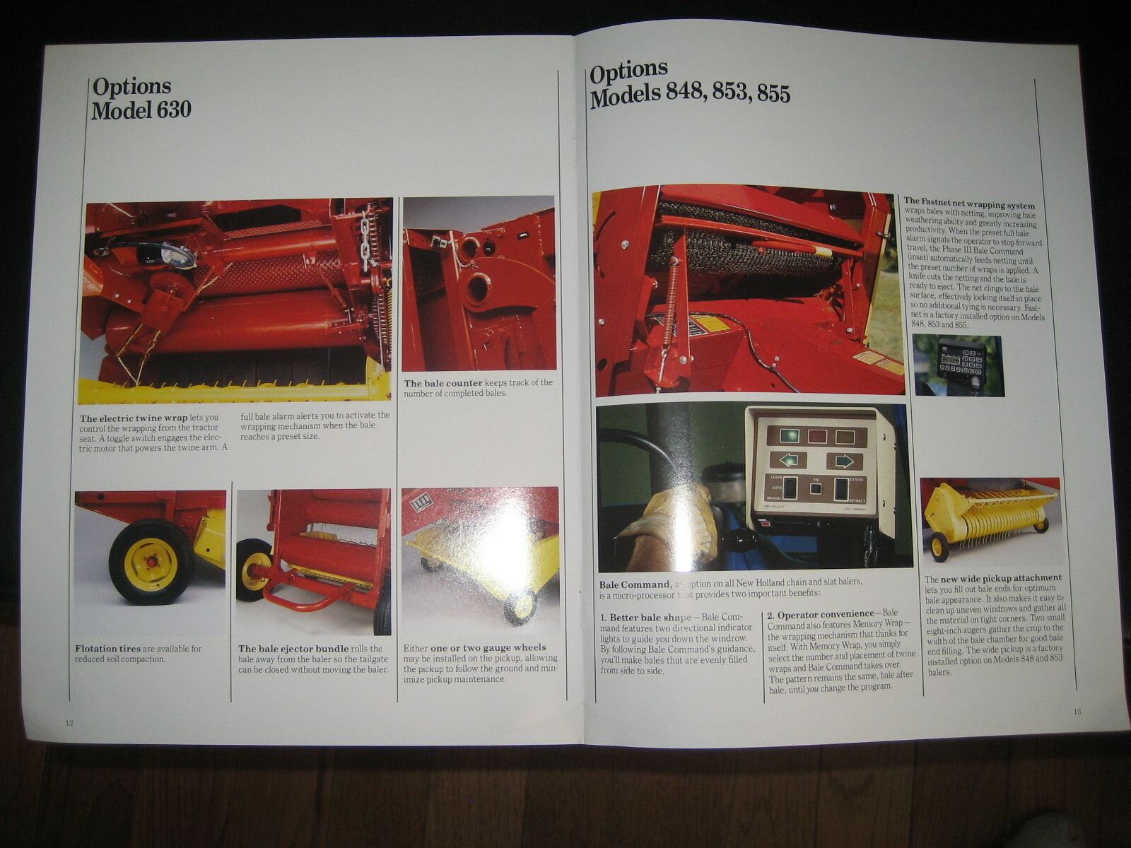New Holland 630,848,853,855 Round Baler Sales Literature
