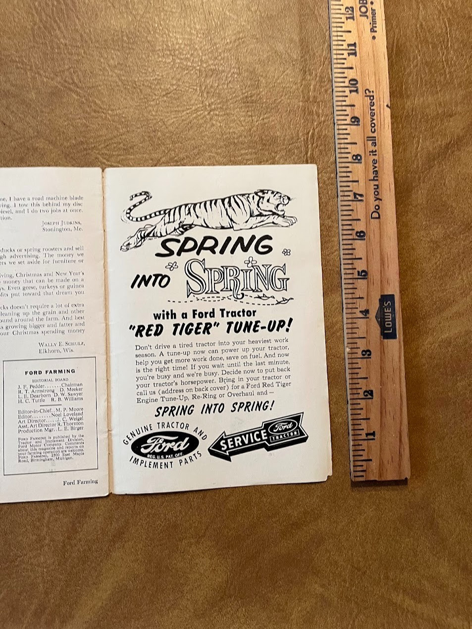 Spring 1959 Ford Farming Advertising Magazine Hampton Iowa Offset Tractor