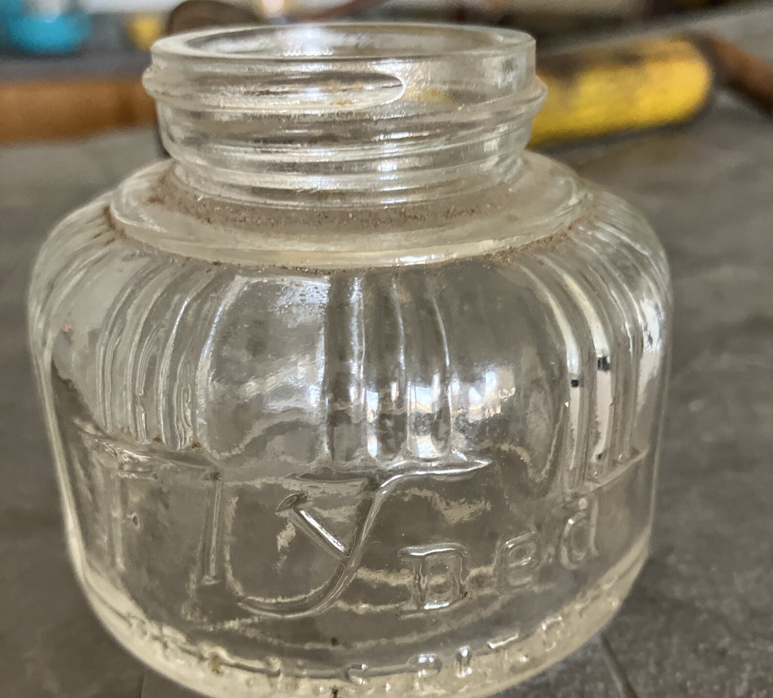 1940’s Flyded Insect Sprayer Embossed Glass Version