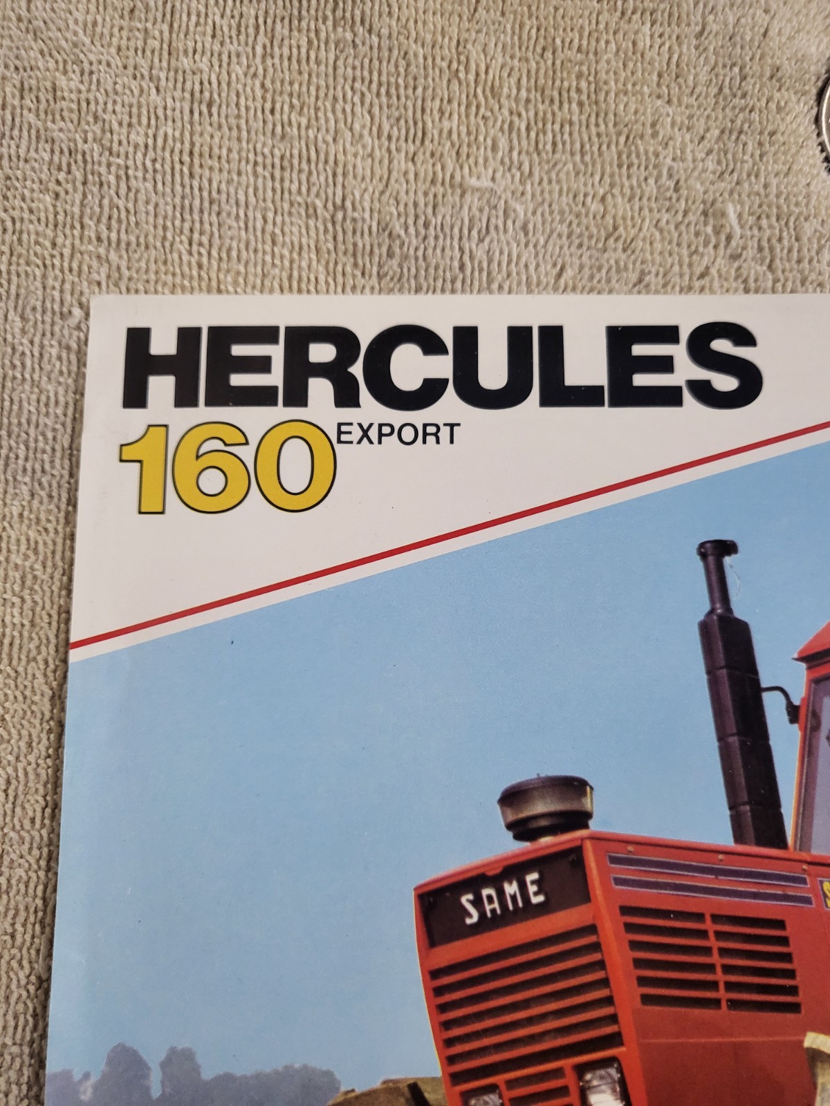 Vintage 1981 SAME Hercules 160 Export Tractor Dealer Sales BROCHURE Turbo Diesel