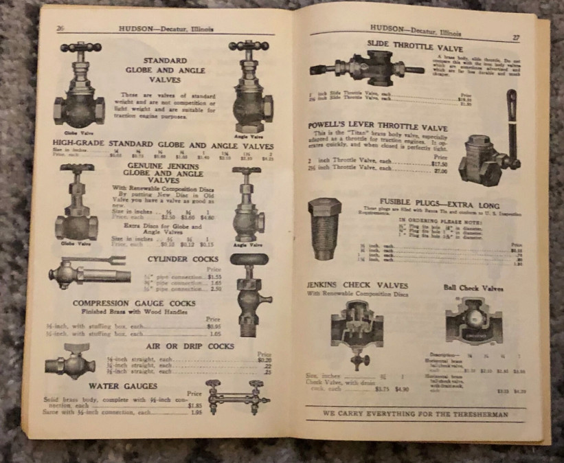Vintage Hudson Machinery Supply Catalog Decatur Illinois Thresher Supplies 1942