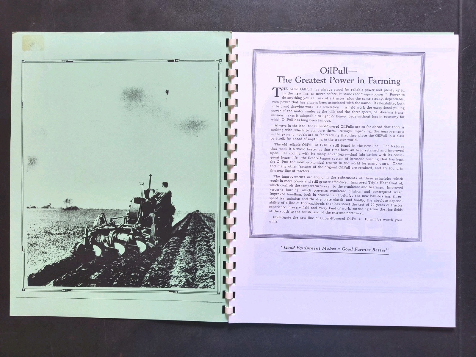 Rumley Oil Pull Tractor Dealer Brochure Owners Manual Print Advertising Reprint