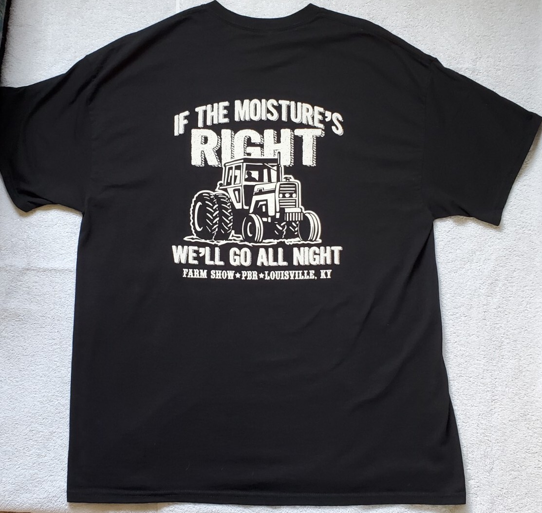 PBR Louisville A Cowboy Bar Farm Machinery Show Tractor XL T-Shirt Go All Night