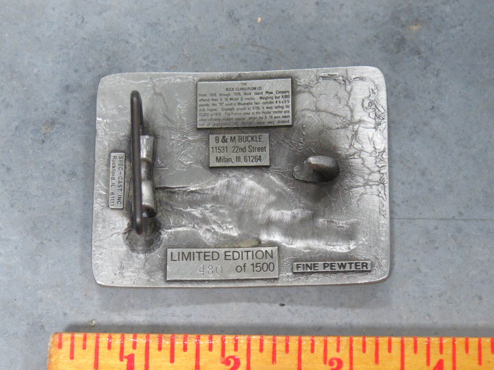 Rock Island Plow Co. HEIDER 9-16 Tractor Belt Buckle Limited Edition NEAT!