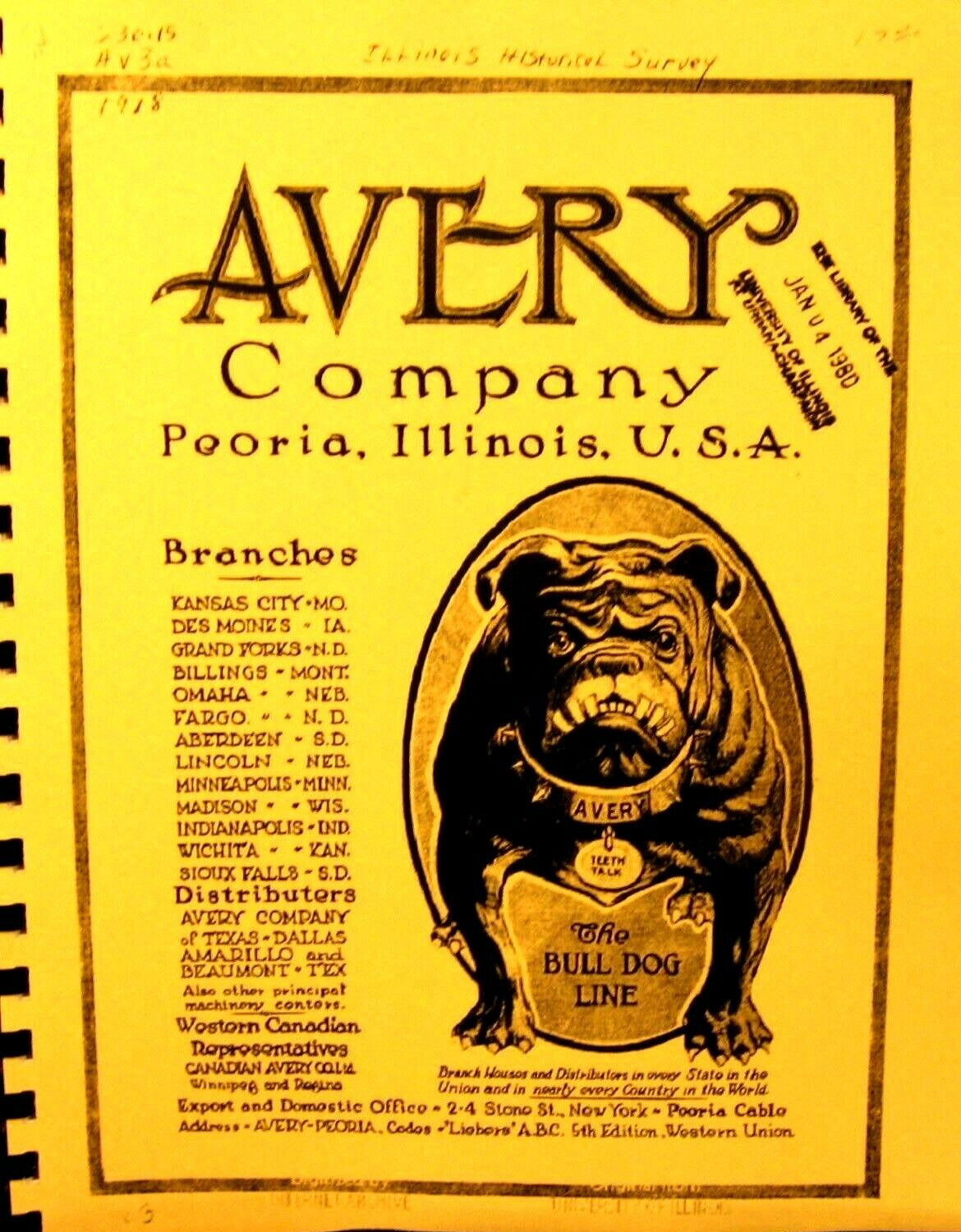 1918 Avery Sales Information Manual 80 Fully Illustrated Pages