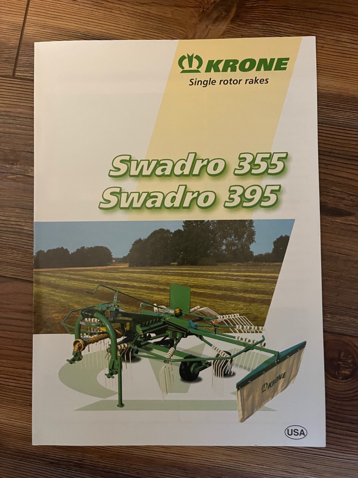 2002 Krone Swadro 355/Swadro 395 Single Rotor Rakes sales brochure