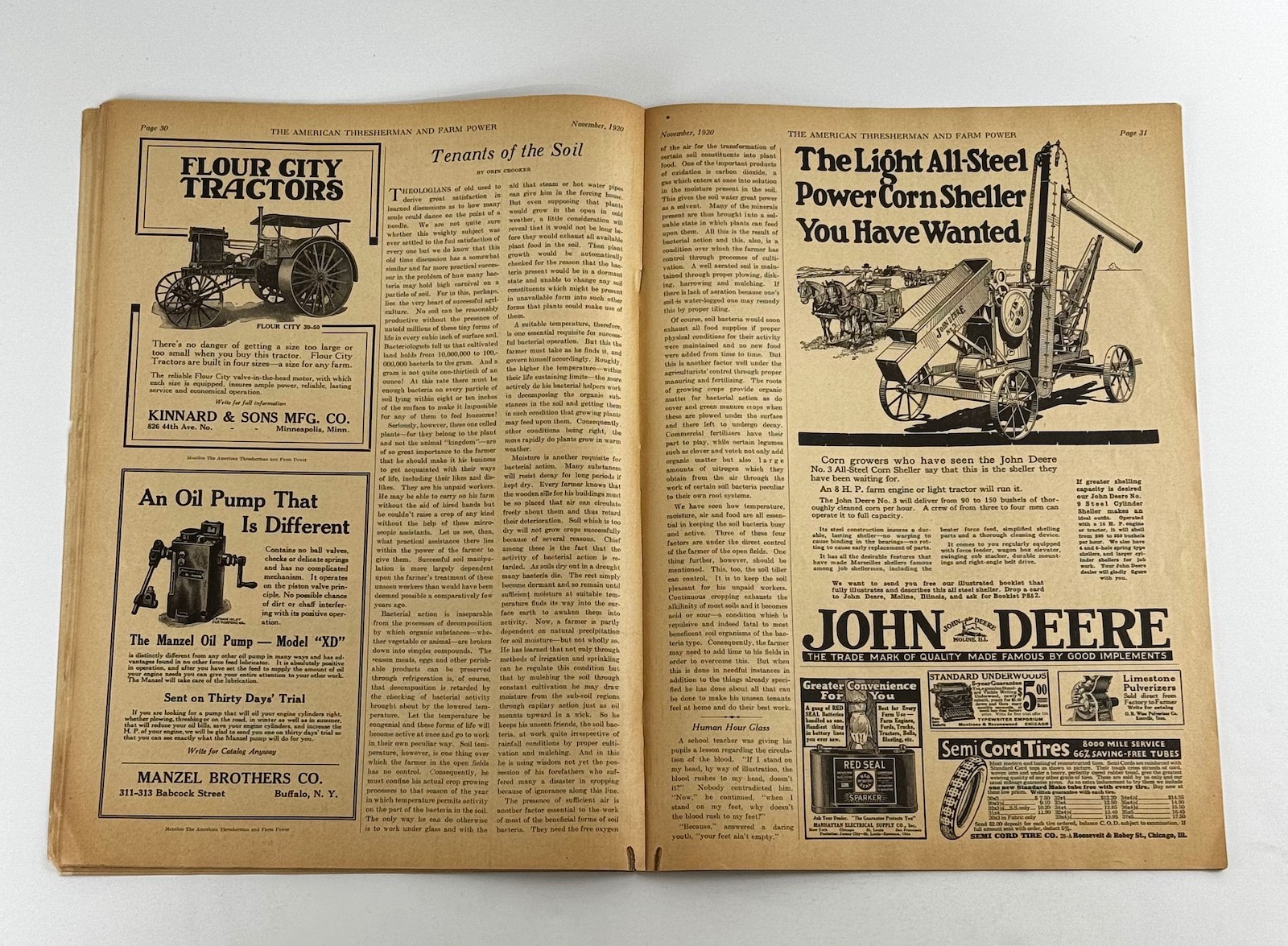 The American Thresherman & Farm Power MAGAZINE November 1920 MADISON, WIS.