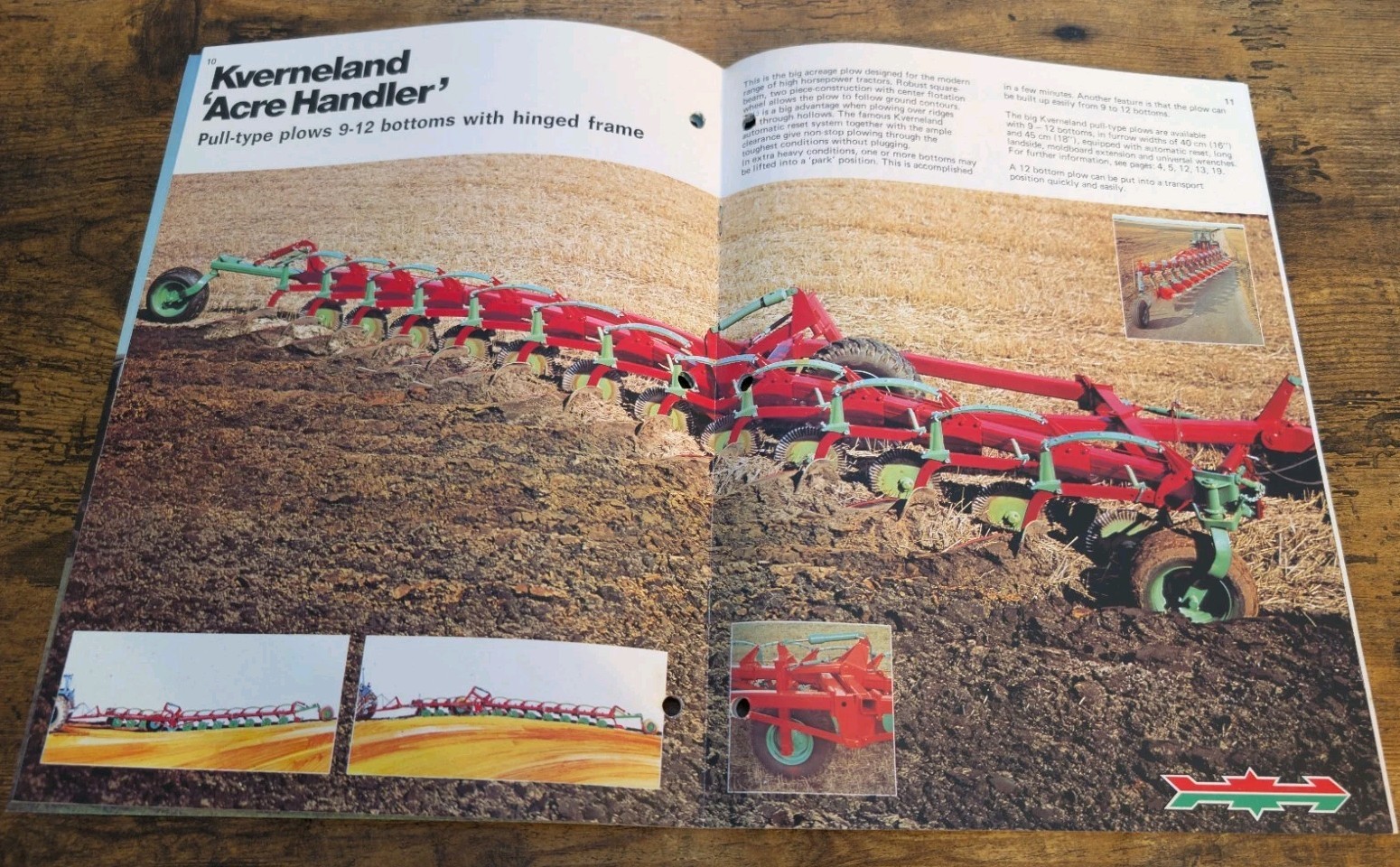 Kverneland Moldboard Plows Agriculture Farm Implement Advertising Brochure