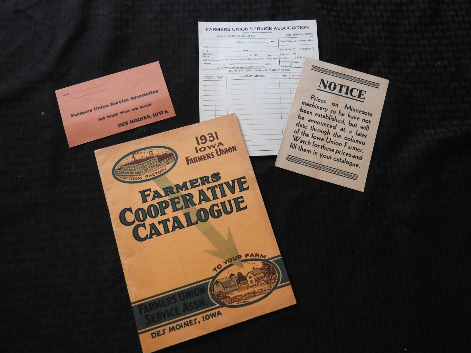 1931 FARMERS CO-OP CATALOG DES MOINES IA WAGONS GRAIN BINS MADISON MINNESOTA IMP