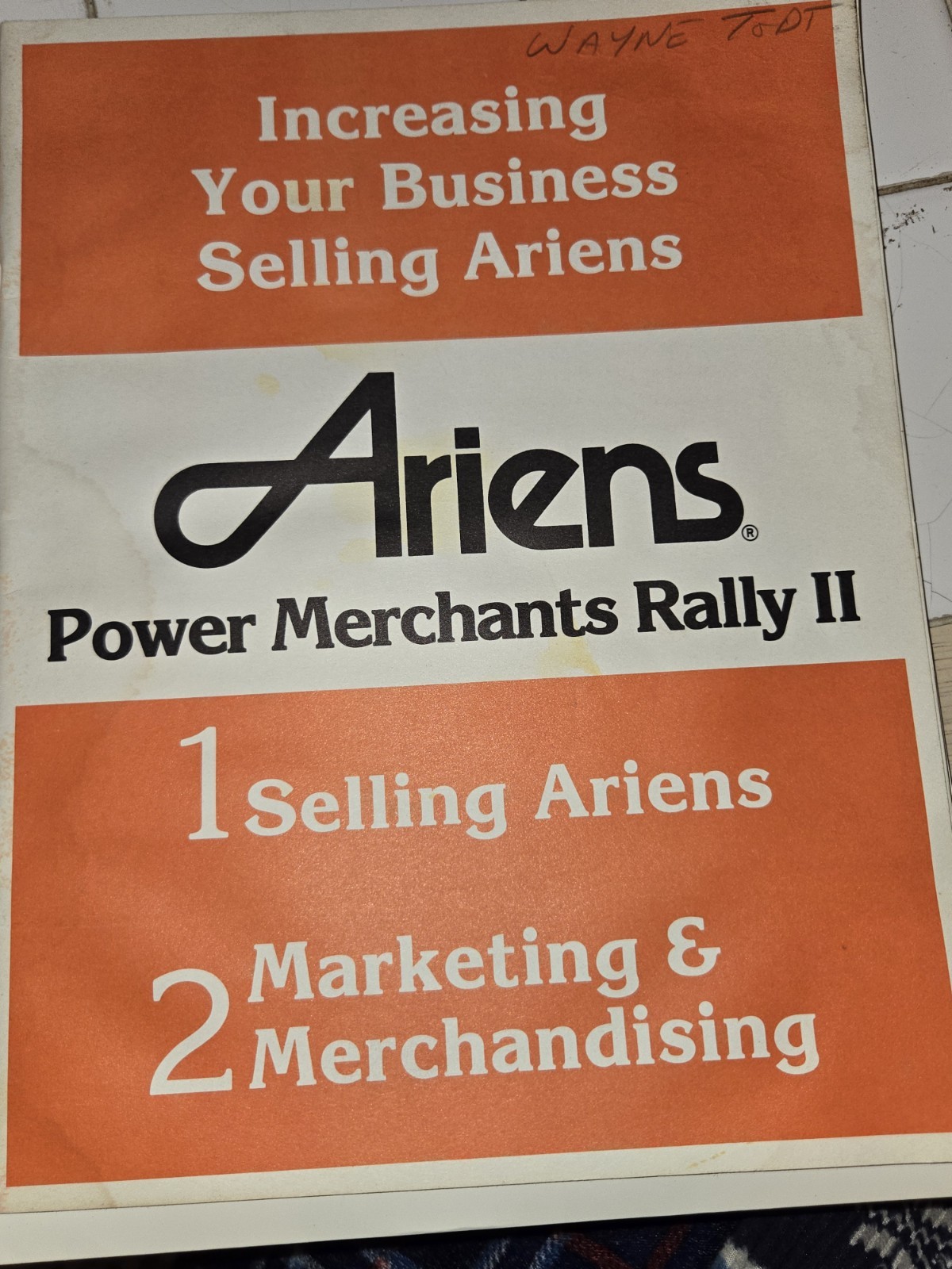 ARIENS POWER MRRCHANT RALLY IV CUSTOMEROLOGY IN THE 90S