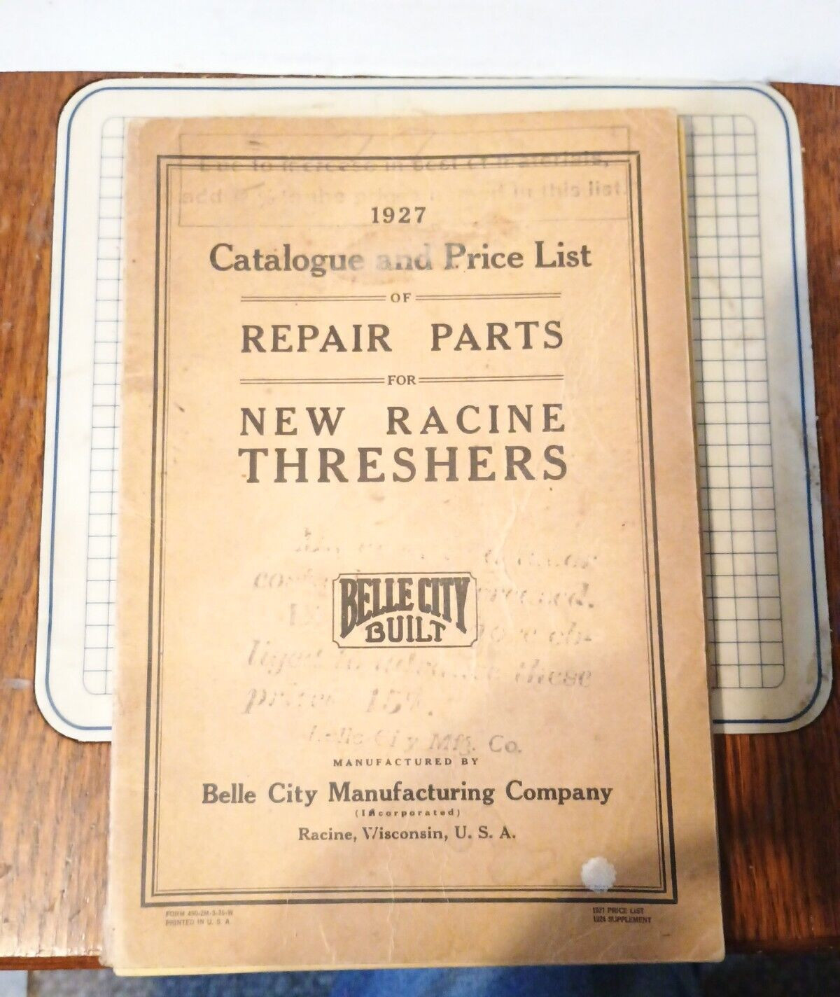 Vintage 1927 Repair Part Farm Catalog Book New Racine Threshers Thresher Machine