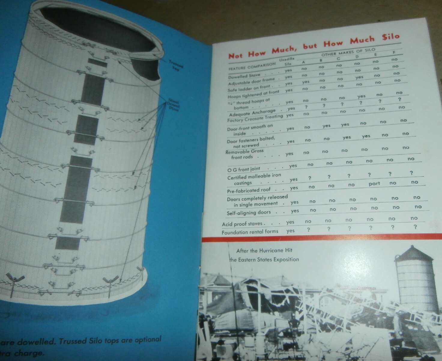 Vintage Unadilla NY Silo Co Farm Silos Sales Brochure