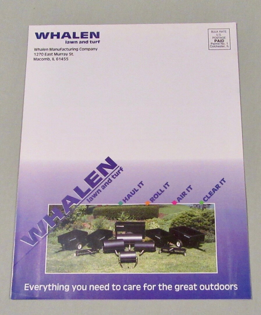 Whalen (Yetter) Lawn &Turf Sales Brochures With Prices (Lot of 6) 1994 – 1996