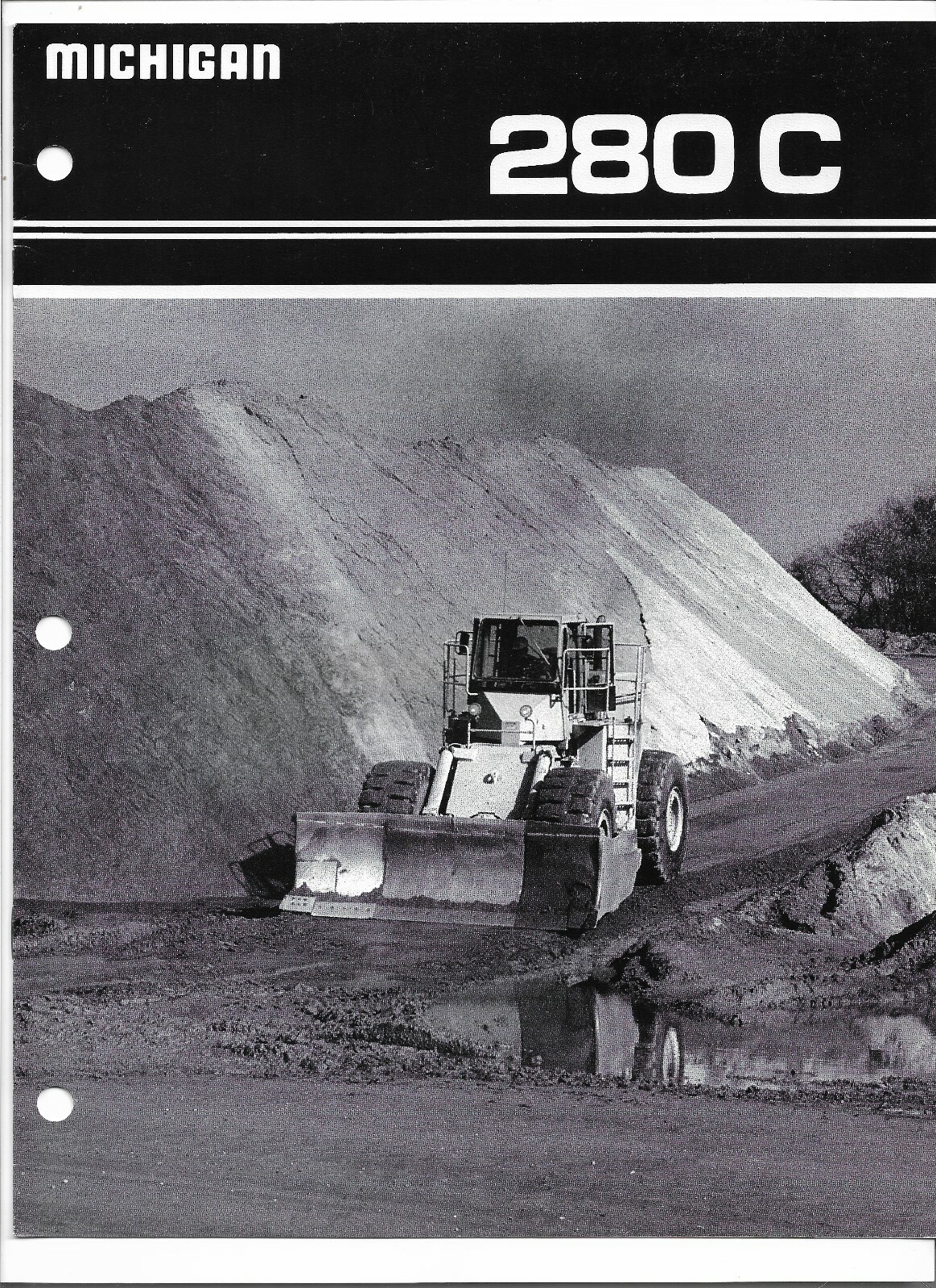 Original Clark Michigan 280C Wheel Dozer Sales Brochure Form #280C February 1987