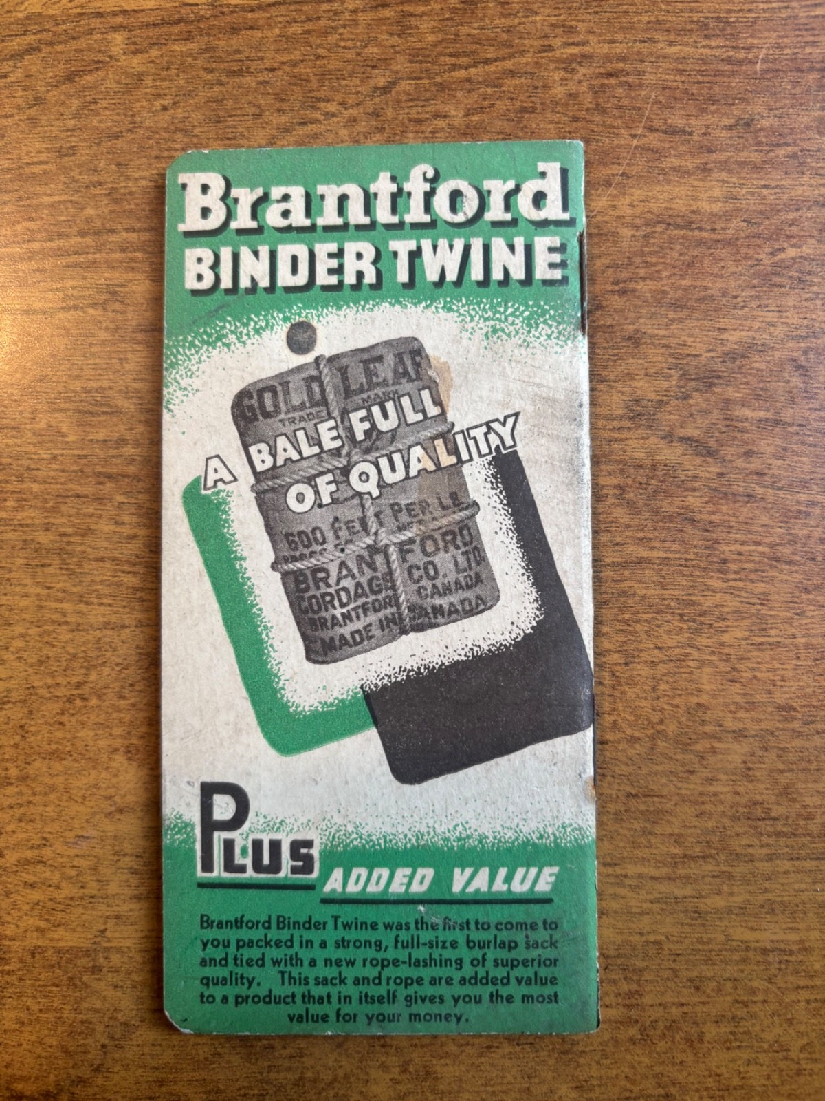BRANTFORD MAPLE LEAF BINDER TWINE BOOKLET – 1939/40 ADVERTISING