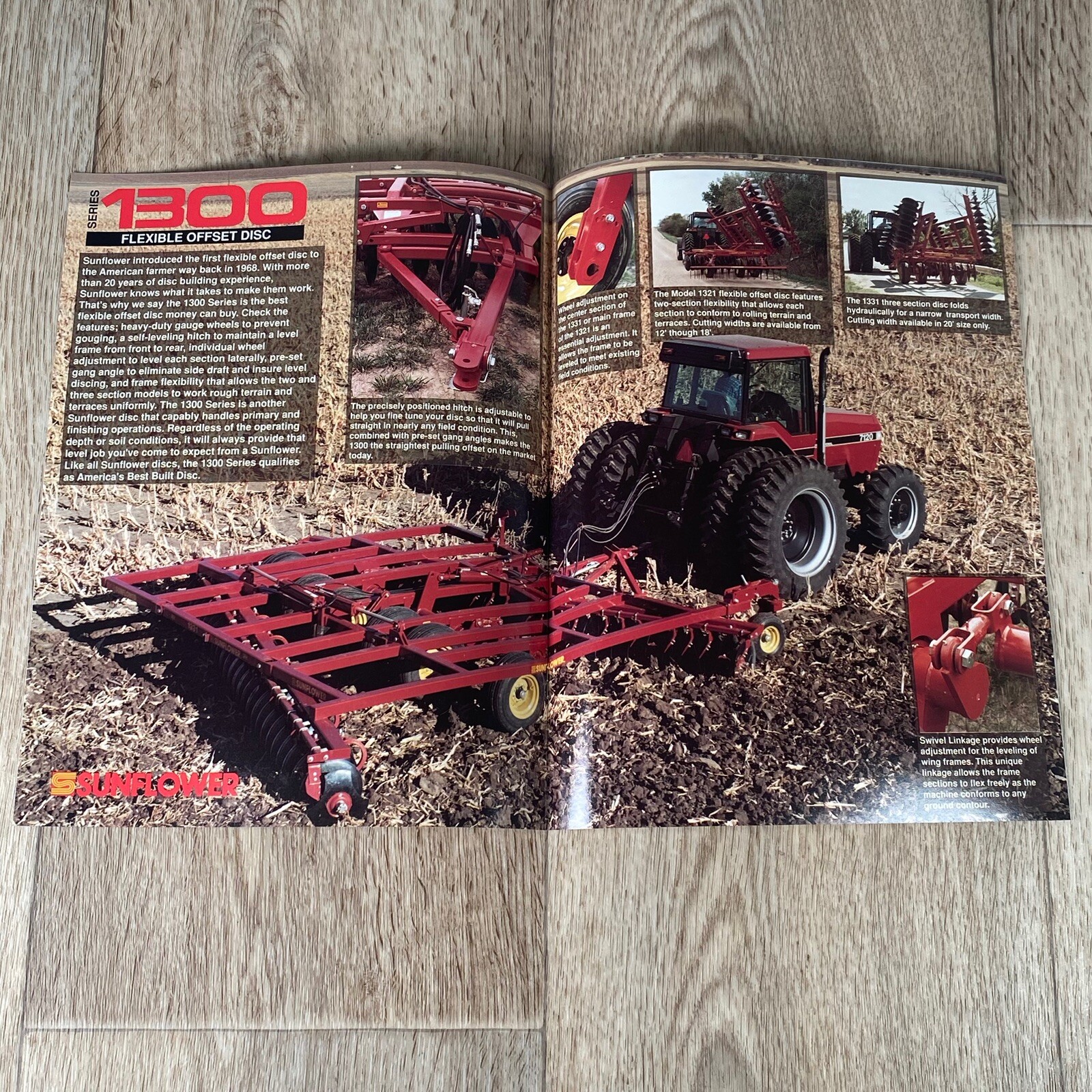 Vintage Sunflower Series 1000-1500 Discs Sales Brochure Dealership Advertising