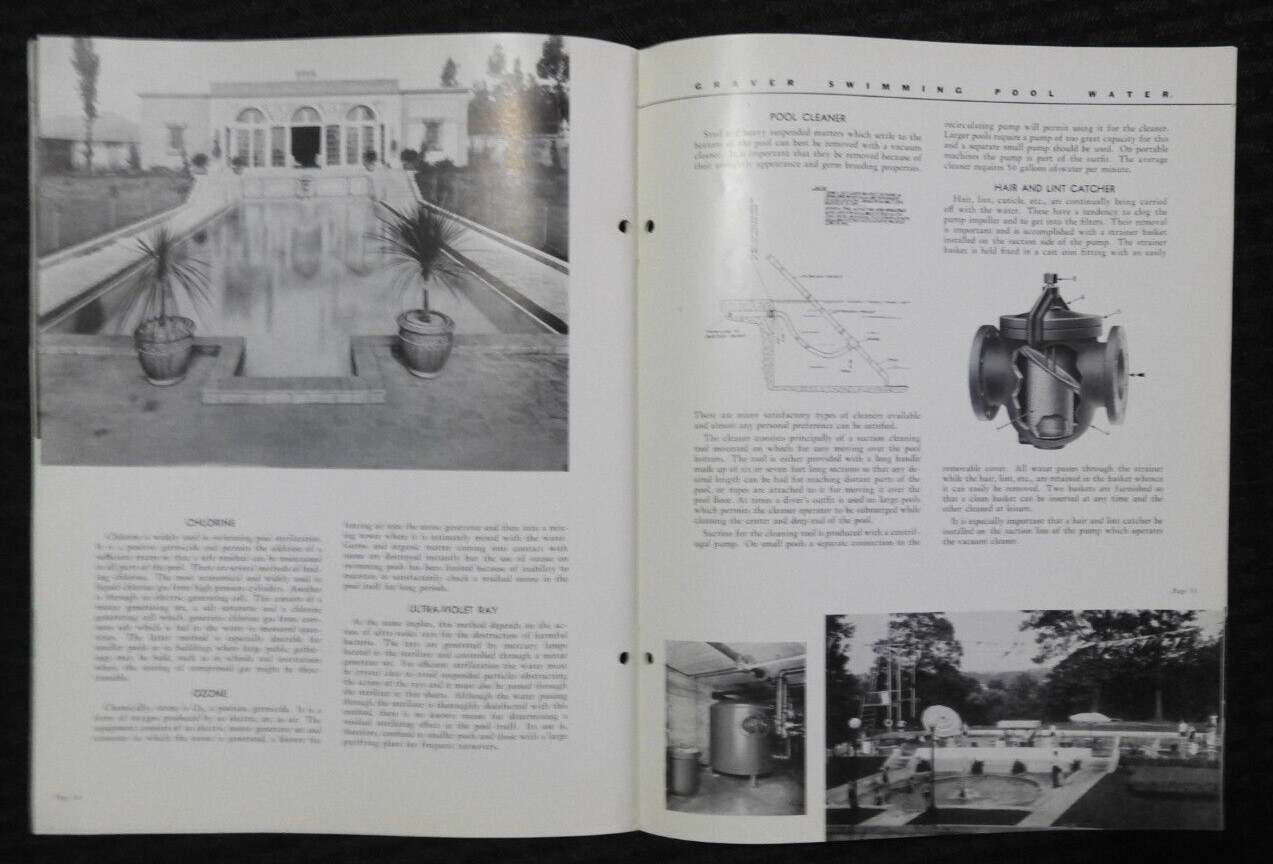 1933 Graver Tank & Mfg Co « Swimming Pool Water Filter » Stearns-Roger Denver Co