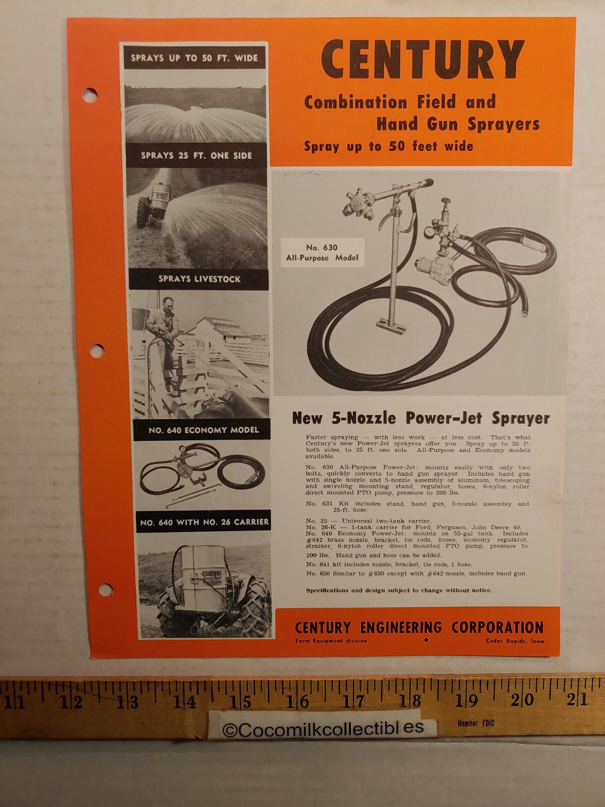 Vintage Century Engineering Combination Field & Hand Gun Sprayers Brochure