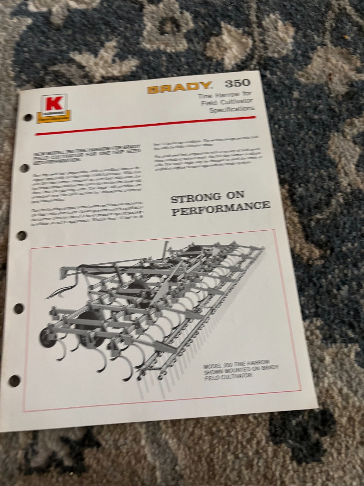 Brady 350 Tine Harrow Attachments Brochure FCCA24