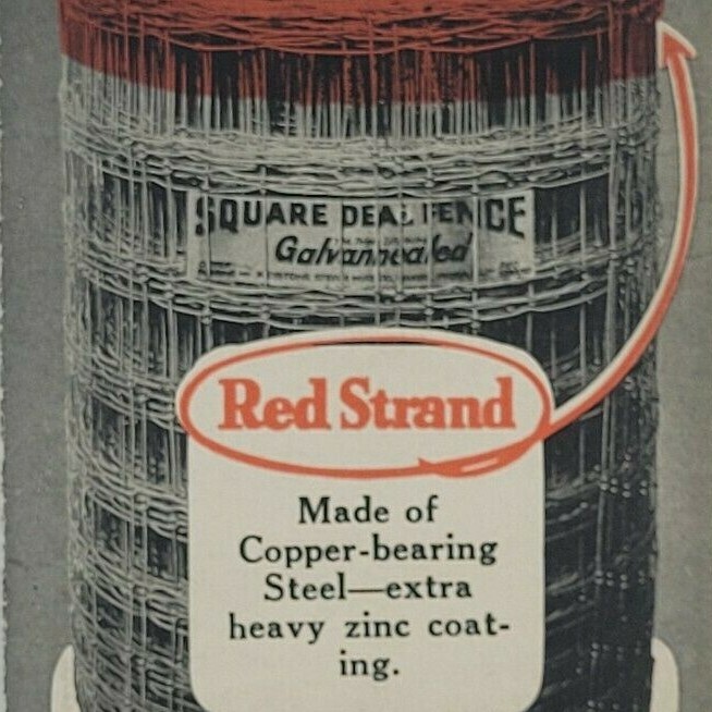c.1920 Square Deal Fence Red Strand Advertising Fold Out Brochure Zielinski VTG