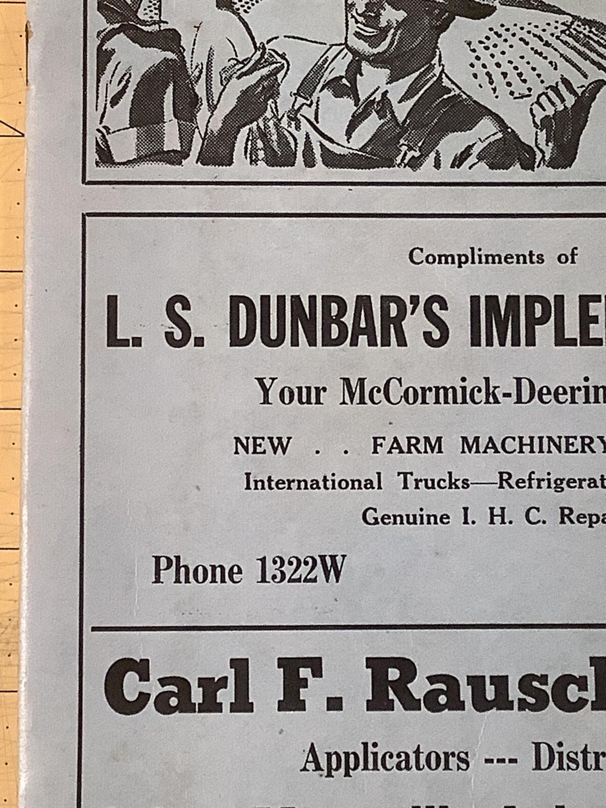 Vintage Farm Account Book L.S. Dunbars Implement Store Napoleon Ohio INV-P1127
