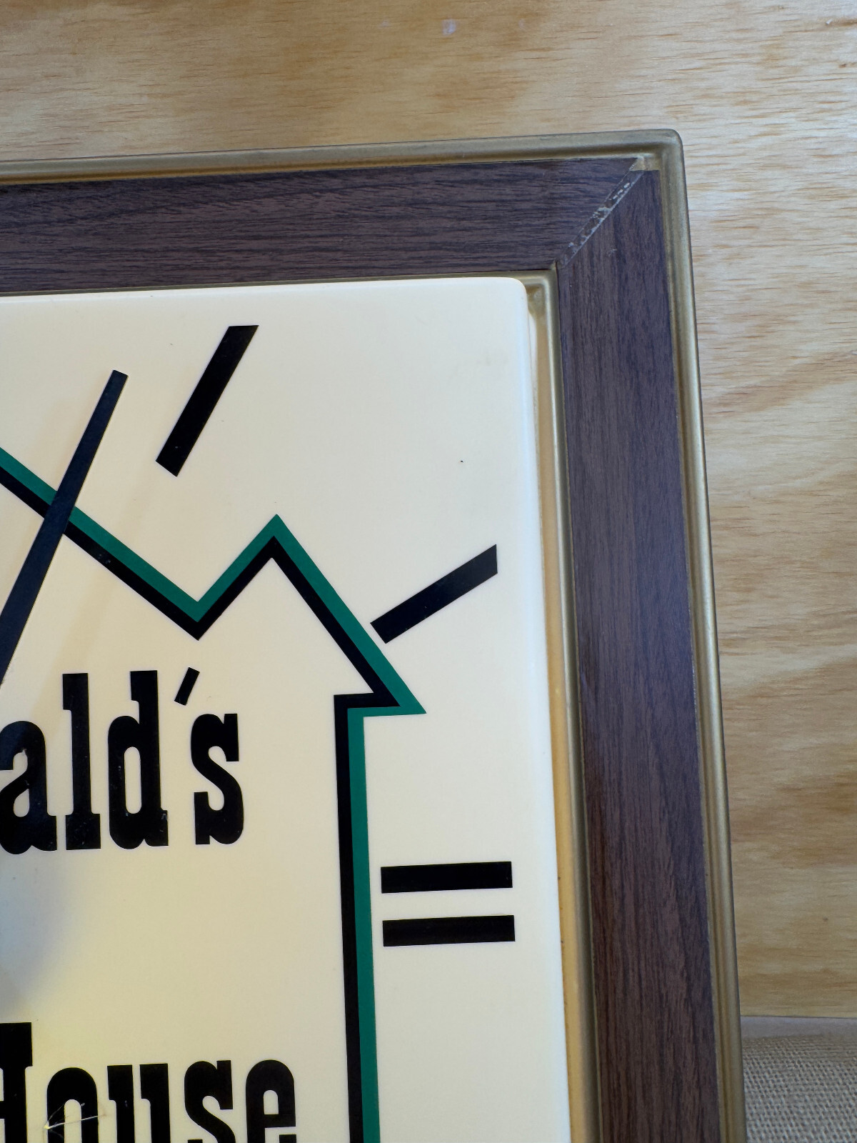 Vtg Plastic Wall Hanging Clock McDonald&rsquo;s Pump House Lights Up WORKING