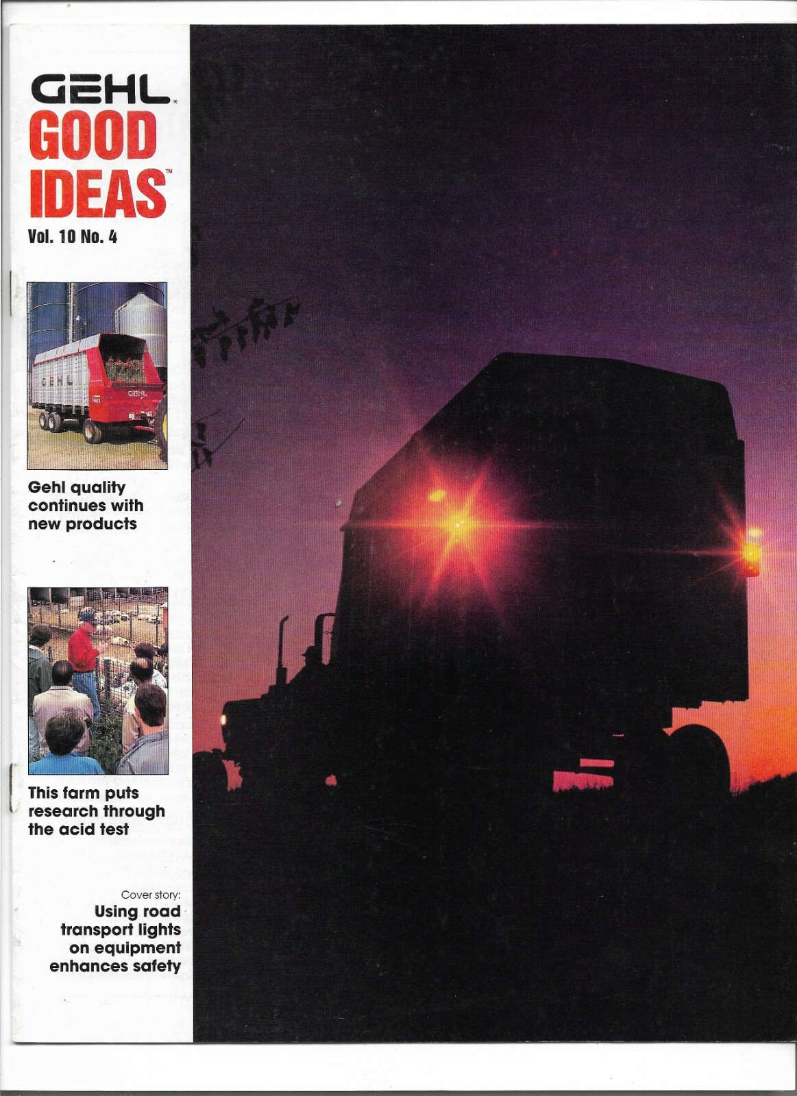 Original OEM Gehl Good Ideas Volume 10 Number 4 Magazine Brochure Book Pamphlet