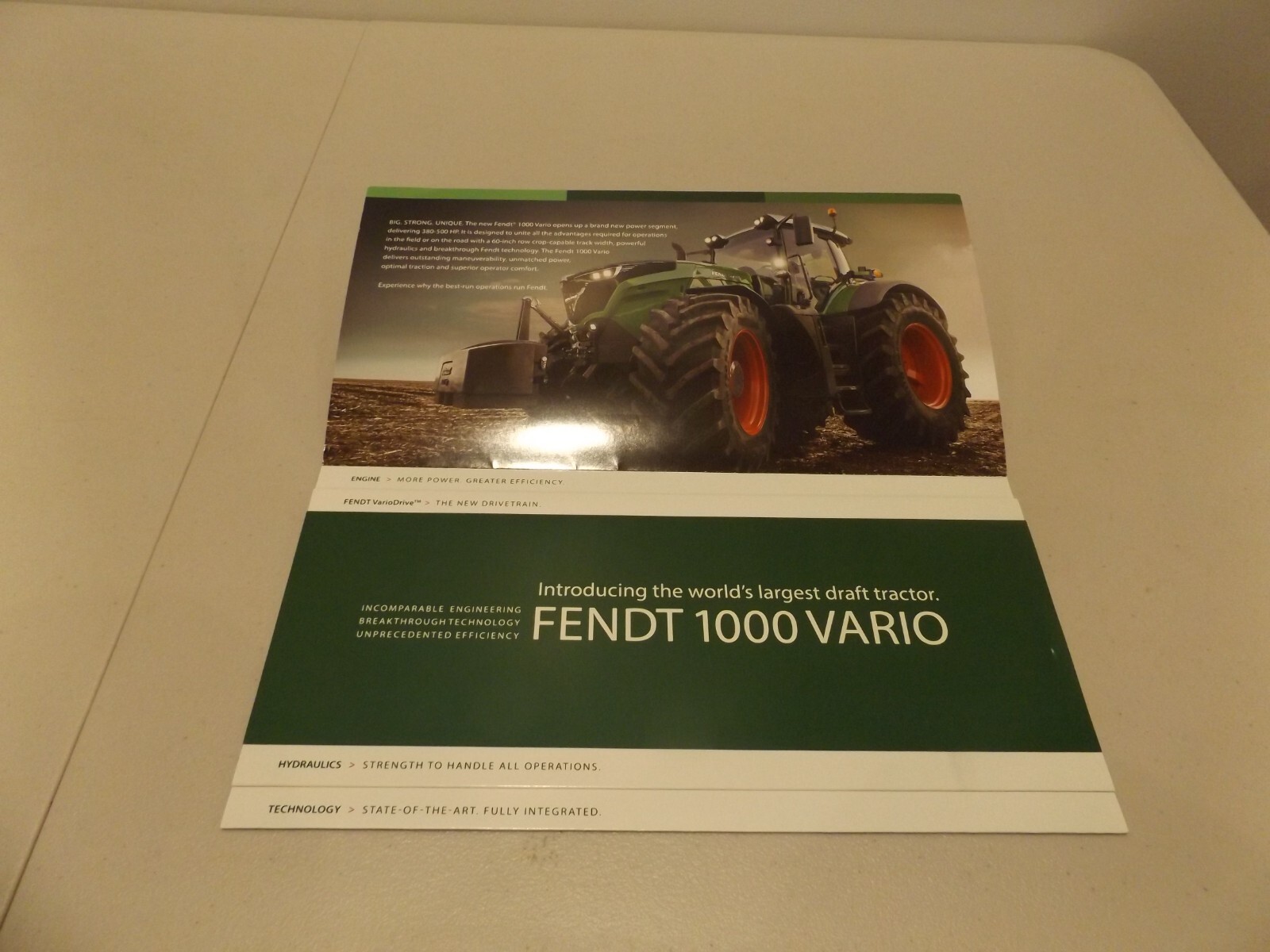 FENDT « THE LEADER IN TRACTOR TECHNOGY JUST INCREASED ITS LEAD », LIT # FT15S003CR