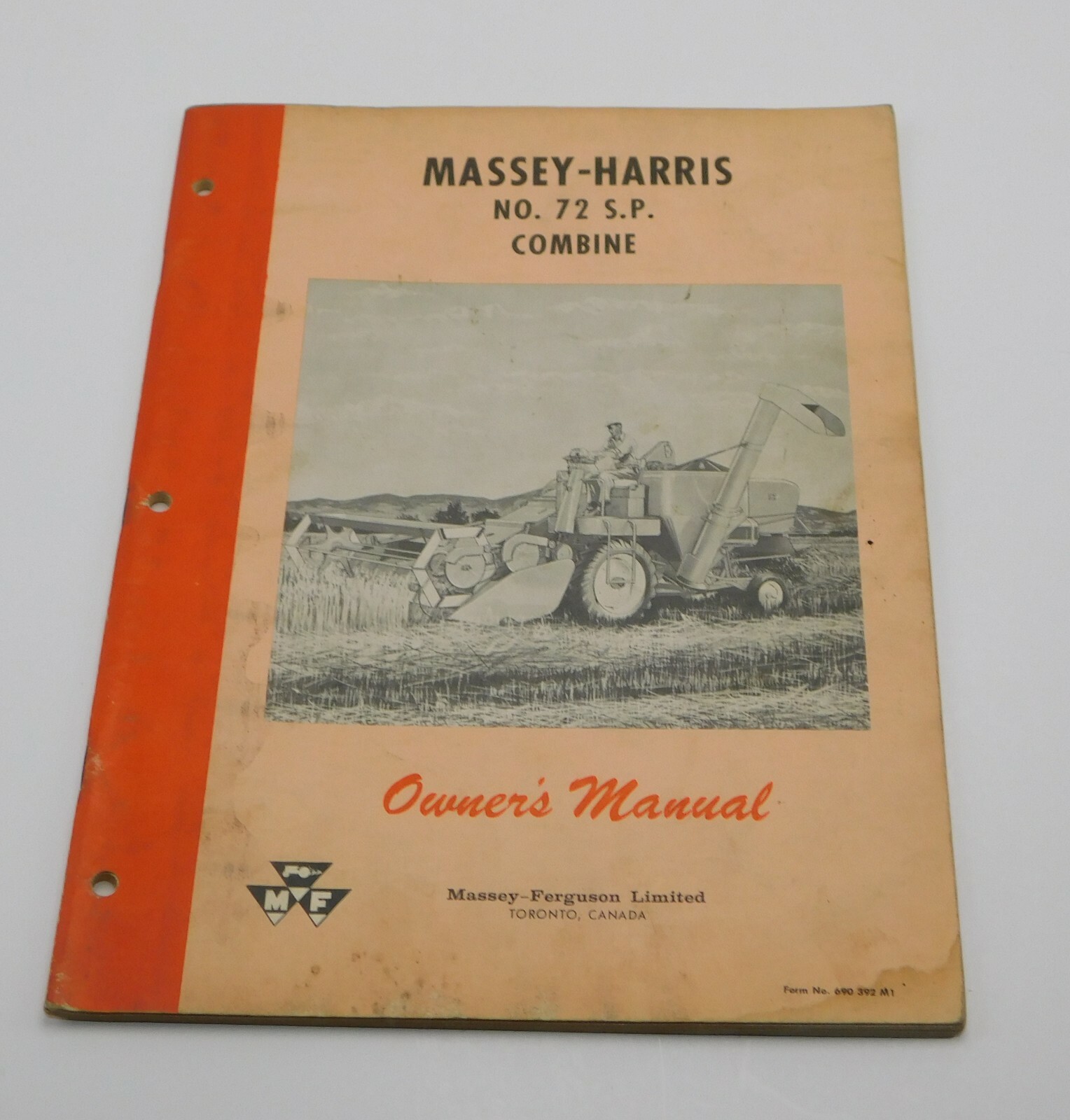 Massey-Harris No 72 SP Combine Owner’s Manual