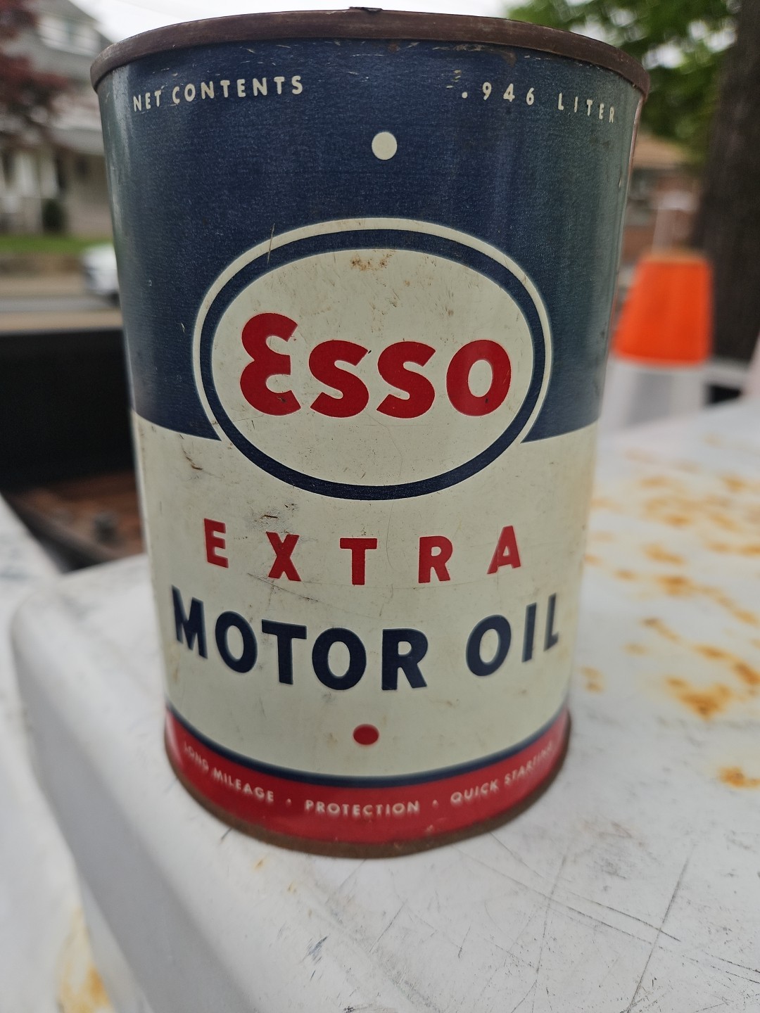 1 ESSO TOP CUT OPEN EMPTY Vintage Metal Can
