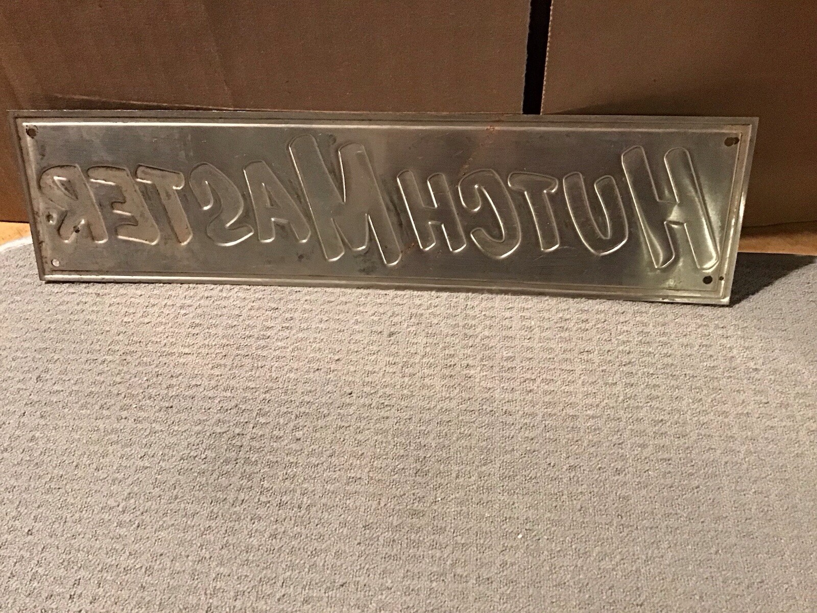 Vntge Hutch Master Company Sign Emblem Offset Tilling Disks Earth Moving, Lot #1