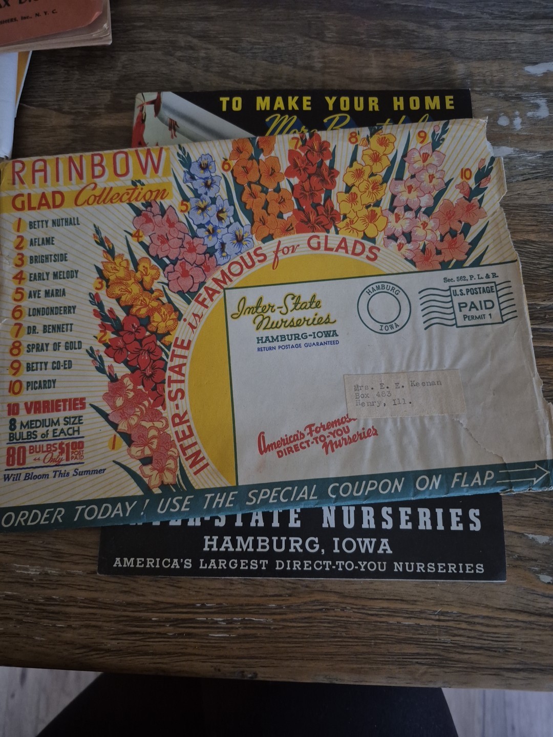 1940 Spring Garden Catalog Inter-State Nurseries Hamburg Iowa Roses Fruit Flower