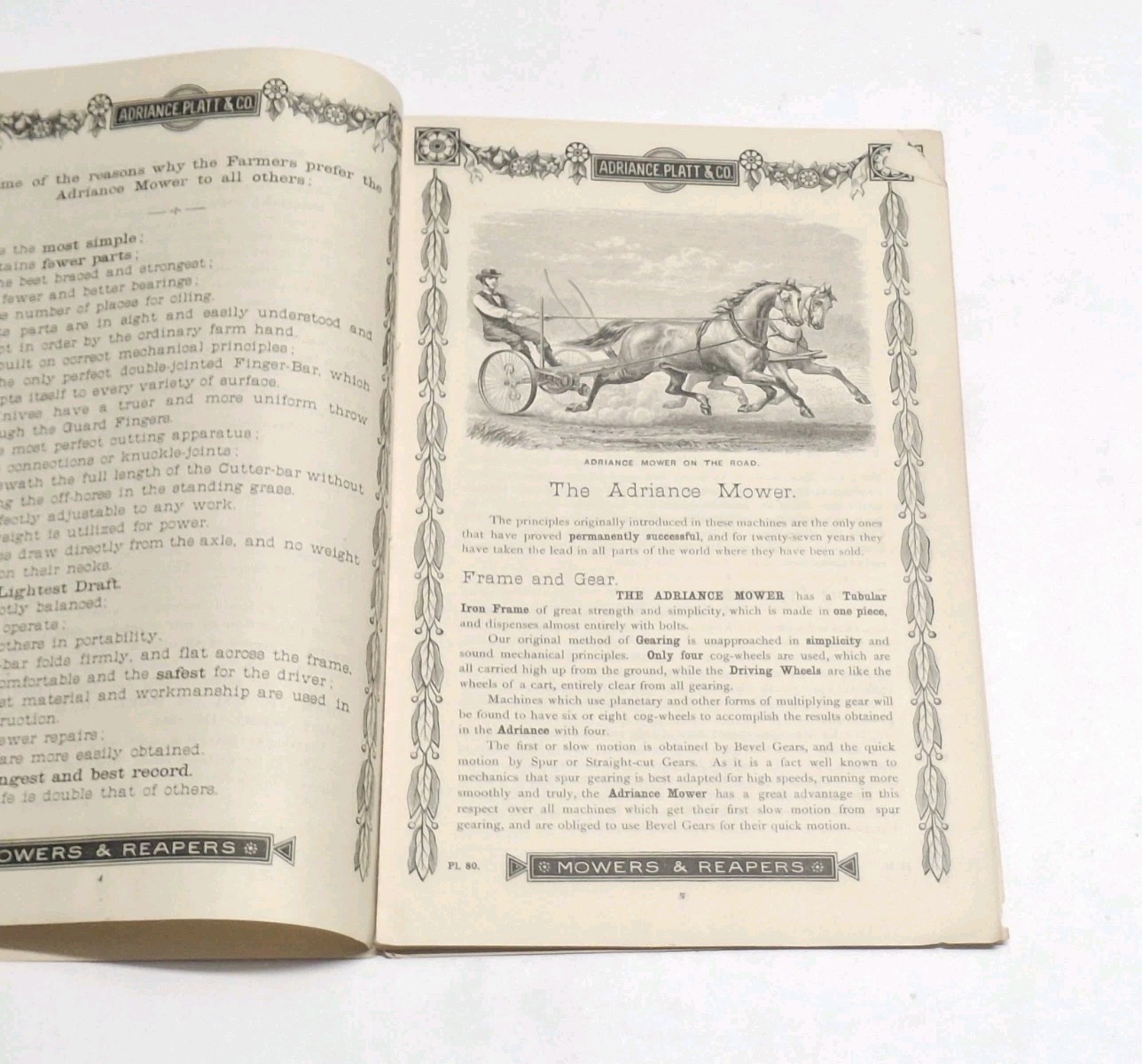 Adriance Platt & Co Harvesting Machinery Farm Book Catalogs Poughkeepsie NY 1900