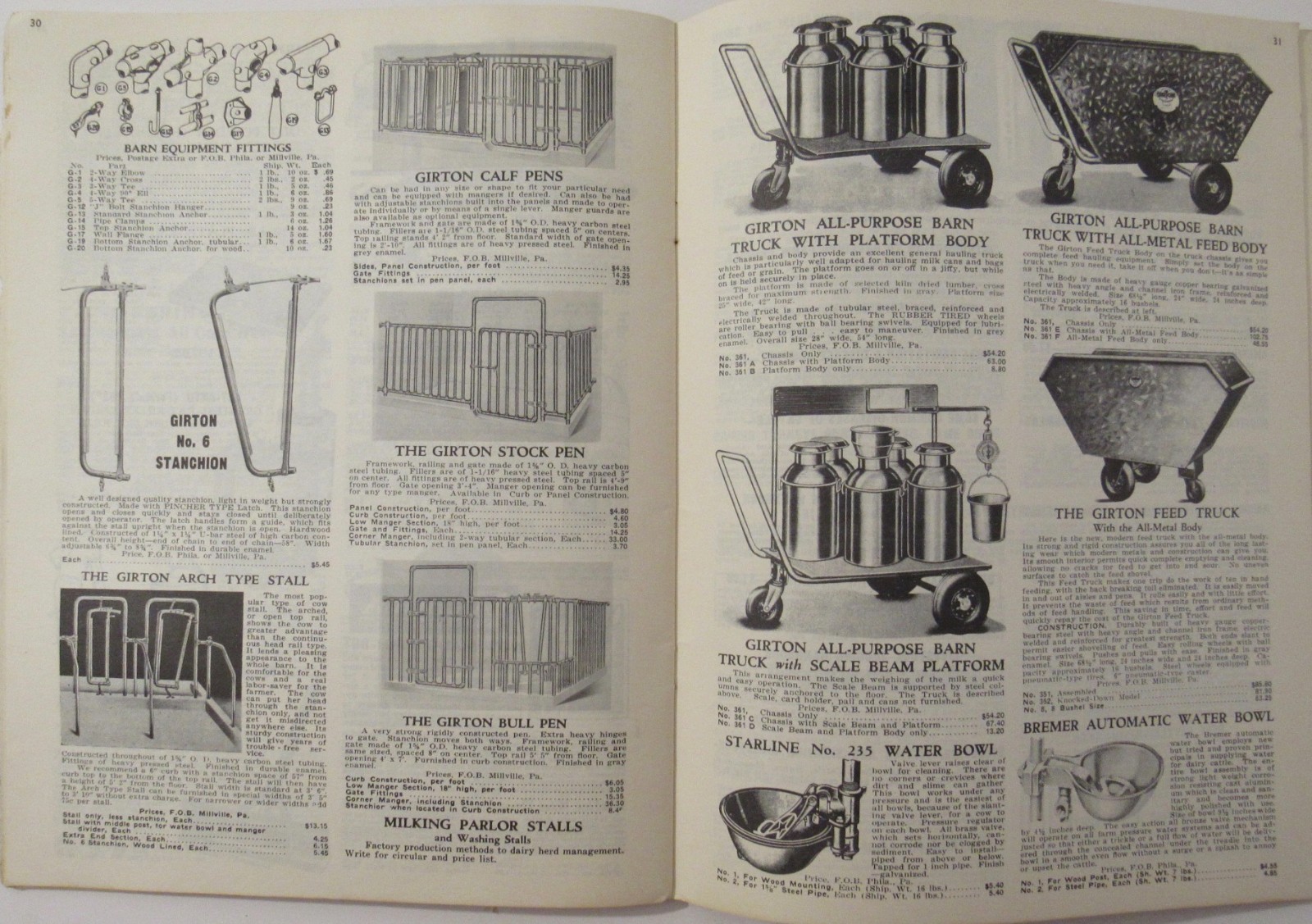 1948 CREUTZBURG & SON Philadelphia PA Dairyman Livestock Cow Farm Supply Catalog