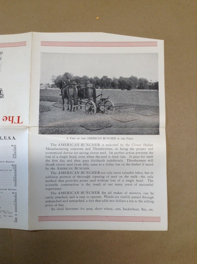 American Buncher Company Indianapolis Indiana Advertising Pamphlet INV-AD19