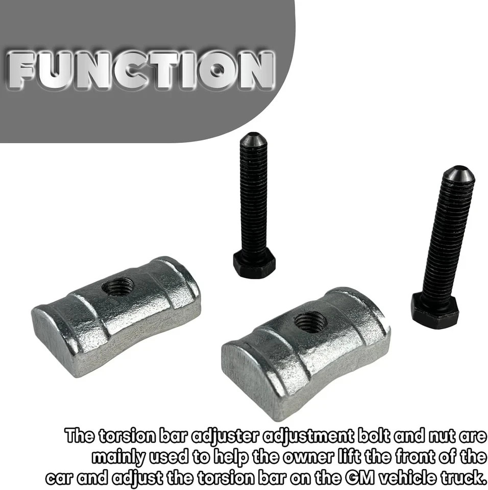 Torsion Bar Adjustment Bolt and Lock Nut Fit for Chevrolet Silverado Tahoe GM…