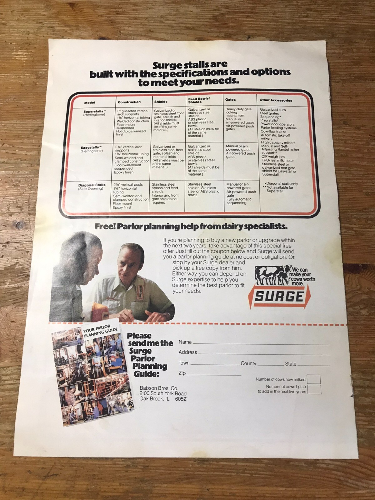 Vintage Surge Advertising Brochure Farm Equipment Dairy Cows Milking Farming
