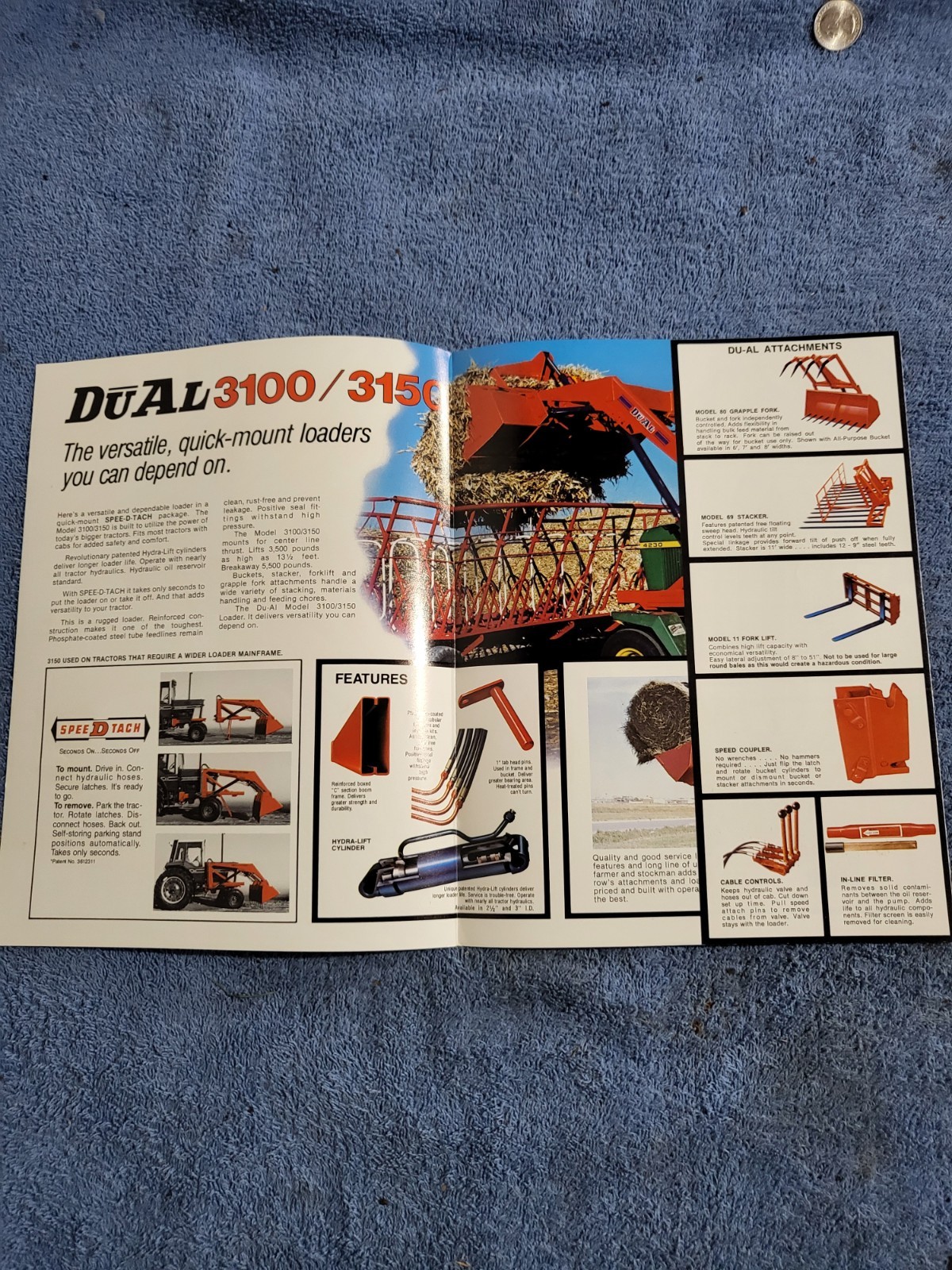DUAL 3100 / 3150 Tractor Front LOADER BROCHURE IH Farmall 1466 John Deere 4230